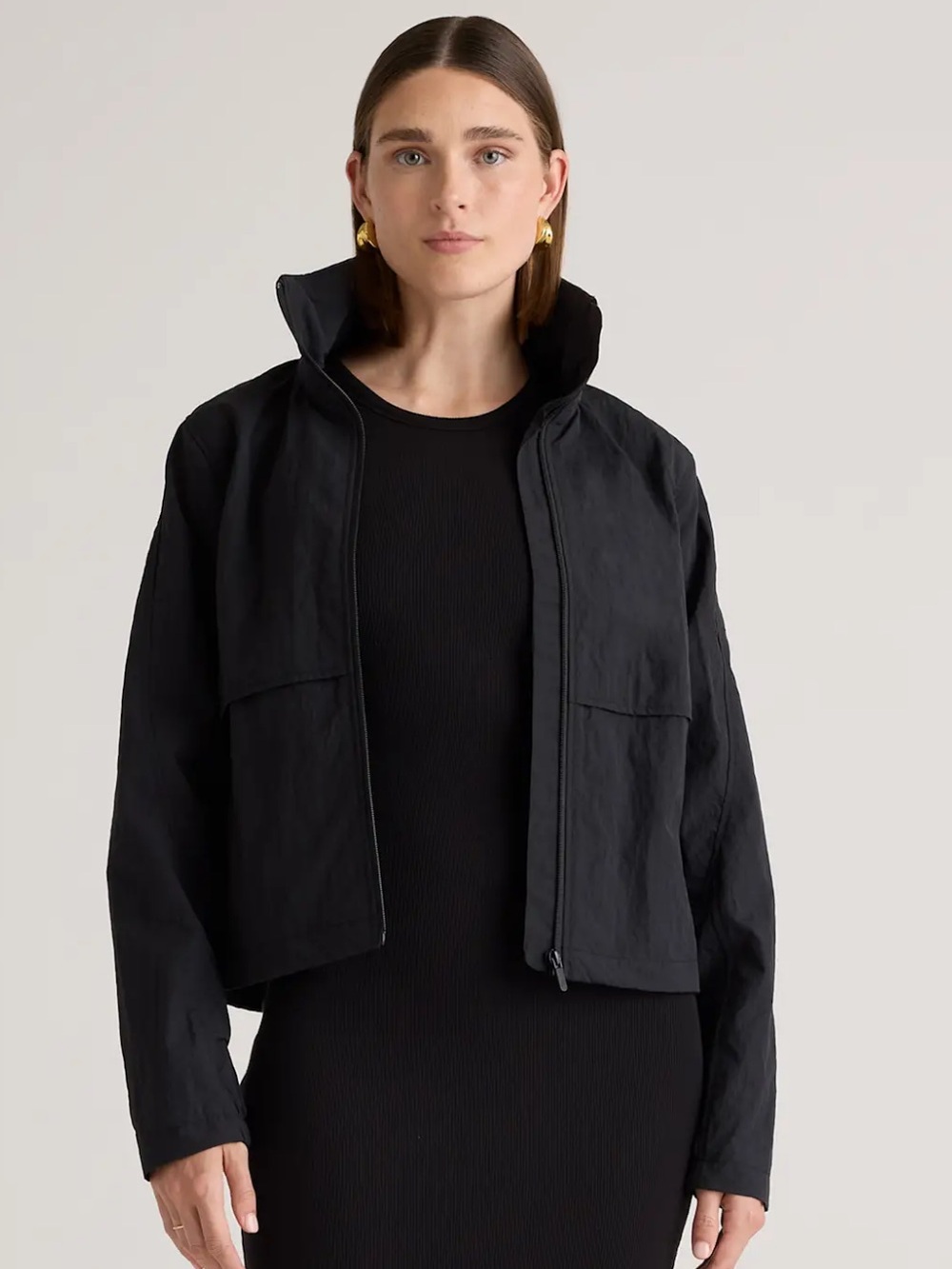 Quince Black Women's Water Repellent
Windbreaker Jacket Size Small NWOT!